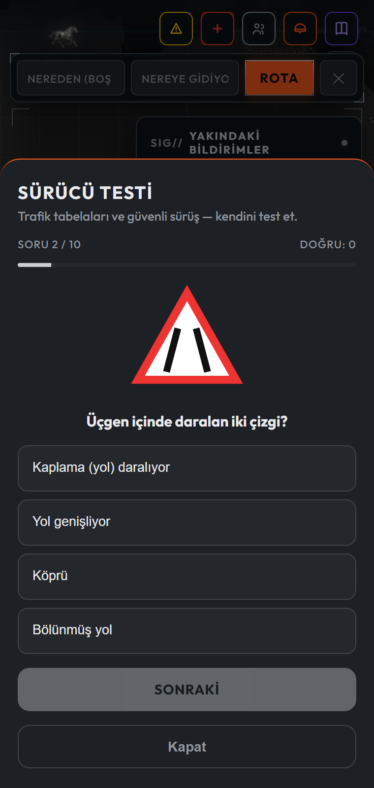 Sürücü testi